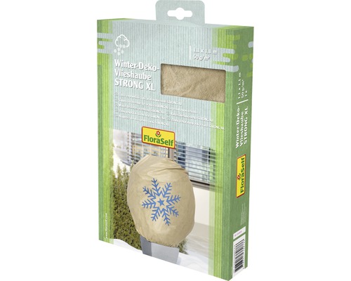 Winterdecoratieve kap FloraSelf Protect XL 1,1x1,1 m beige