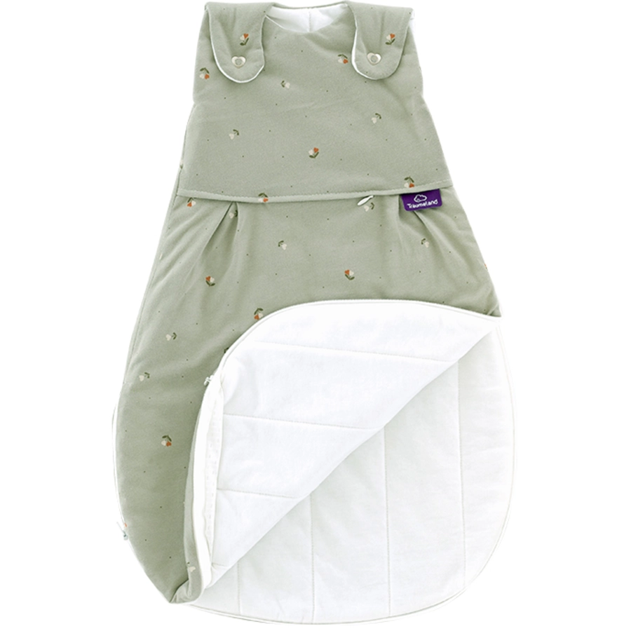 Träumeland Schlafsack 3-tlg. Liebmich Fiore grün