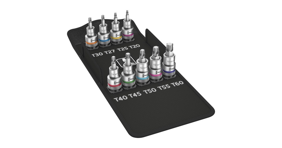Wera8767 HMC HF 1 Zyklop Bit-doppen-set TORX dopsleutel  (9-delig)