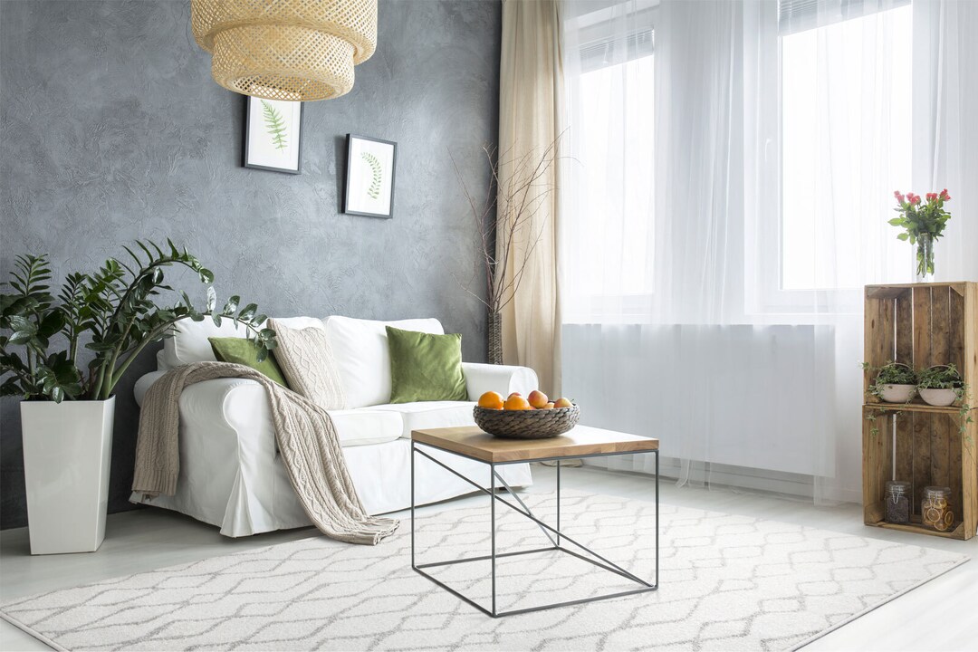Kelim-Teppich LUND 60 x 110 cm grau