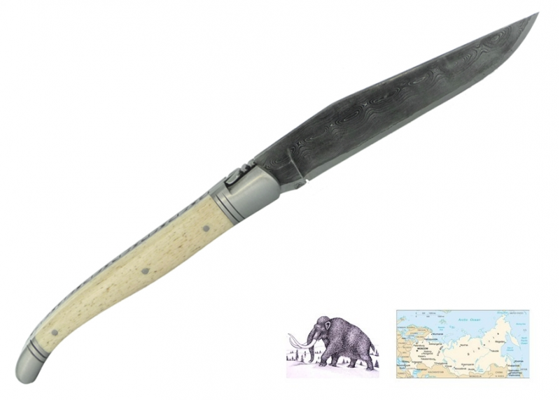 Couteau Laguiole avec un manche en Ivoire de Mammouth