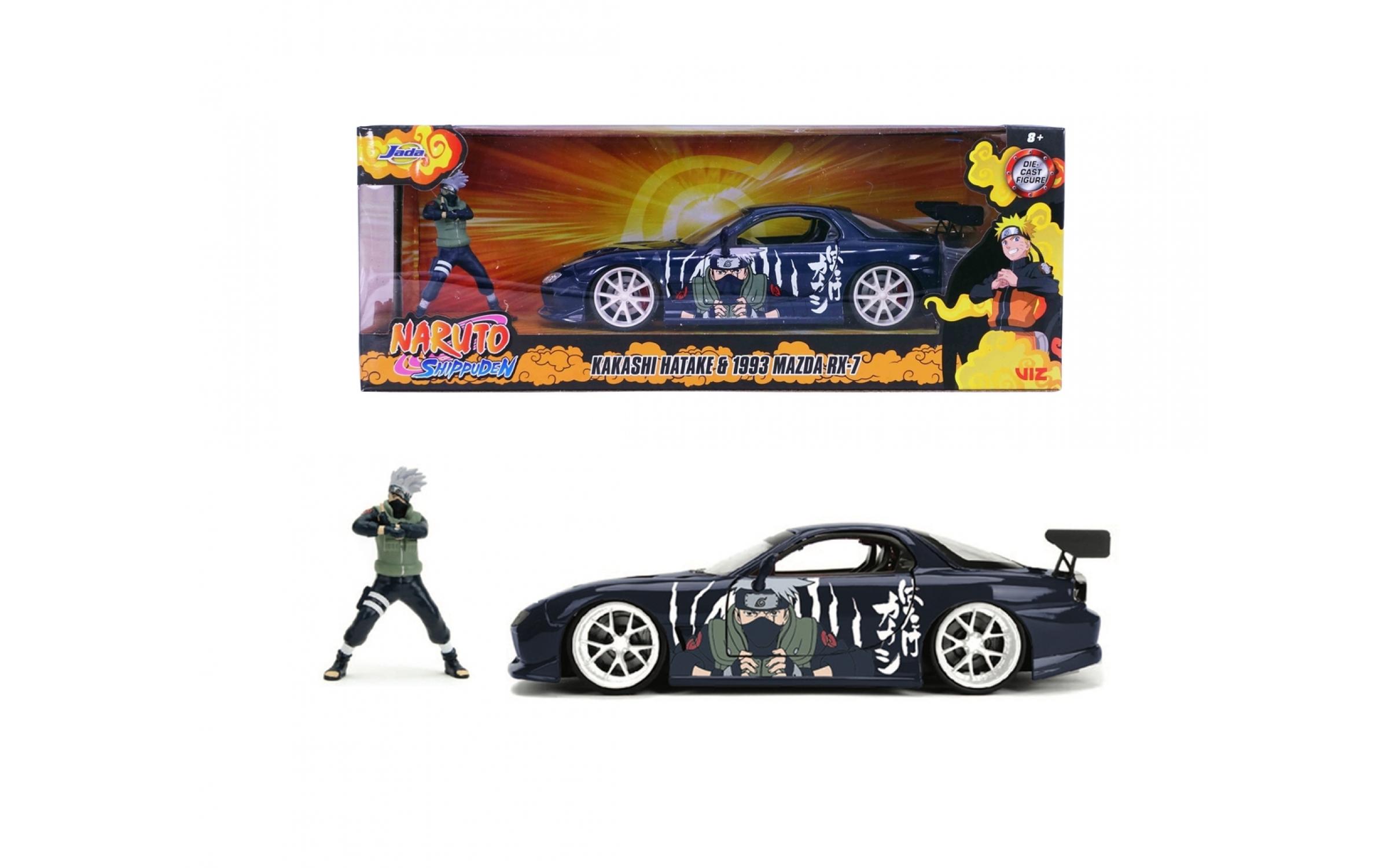 Mazda RX-7 FD Naruto 1:241993 Mazda RX-7 Modellauto mit Kakashi Hatake Figur