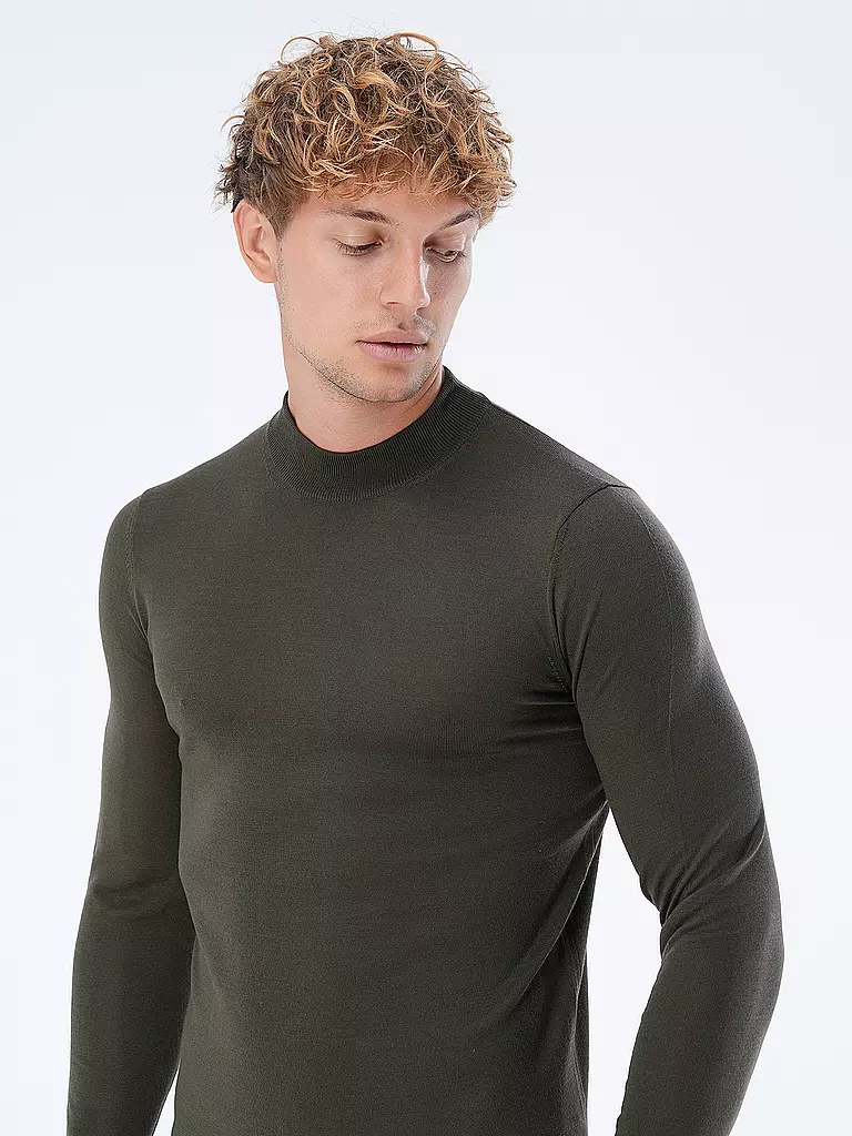 STRELLSON Stehkragenpullover MAREK olive
