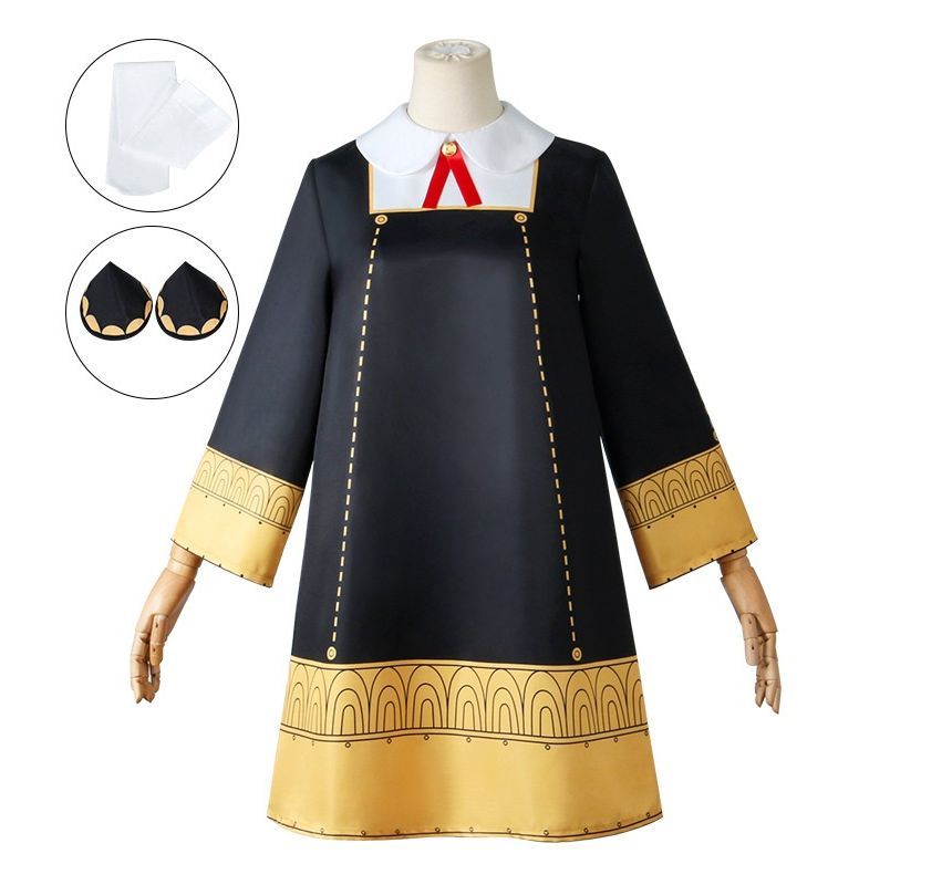 Feravin - Spy × Family Anya Forger Cosplay Kostuumset / Baret / Mary Jane Schoenen