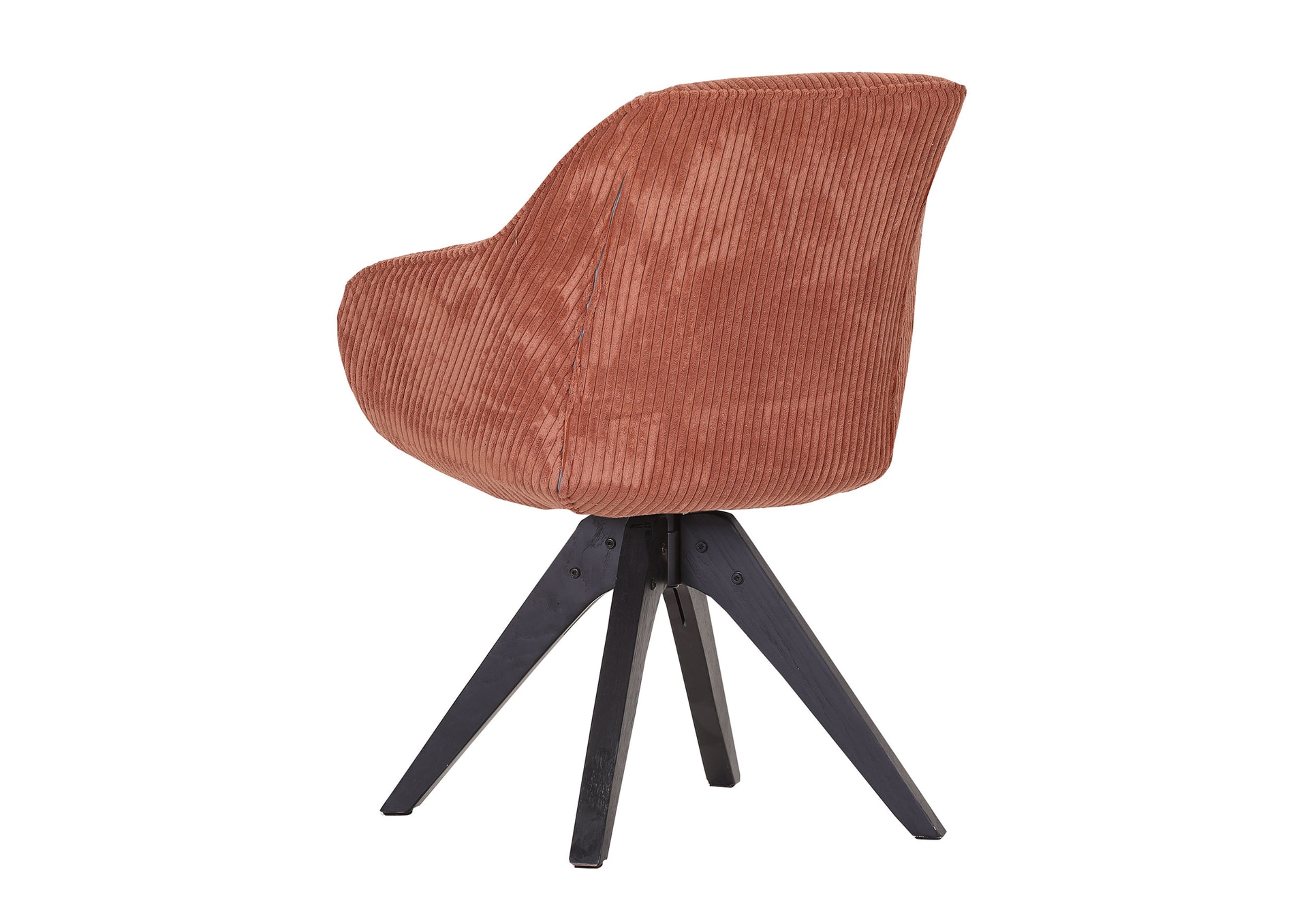 INTERhome Sessel CHILL 60 x 83 cm kupferfarbig / Eiche massiv schwarz lackiert