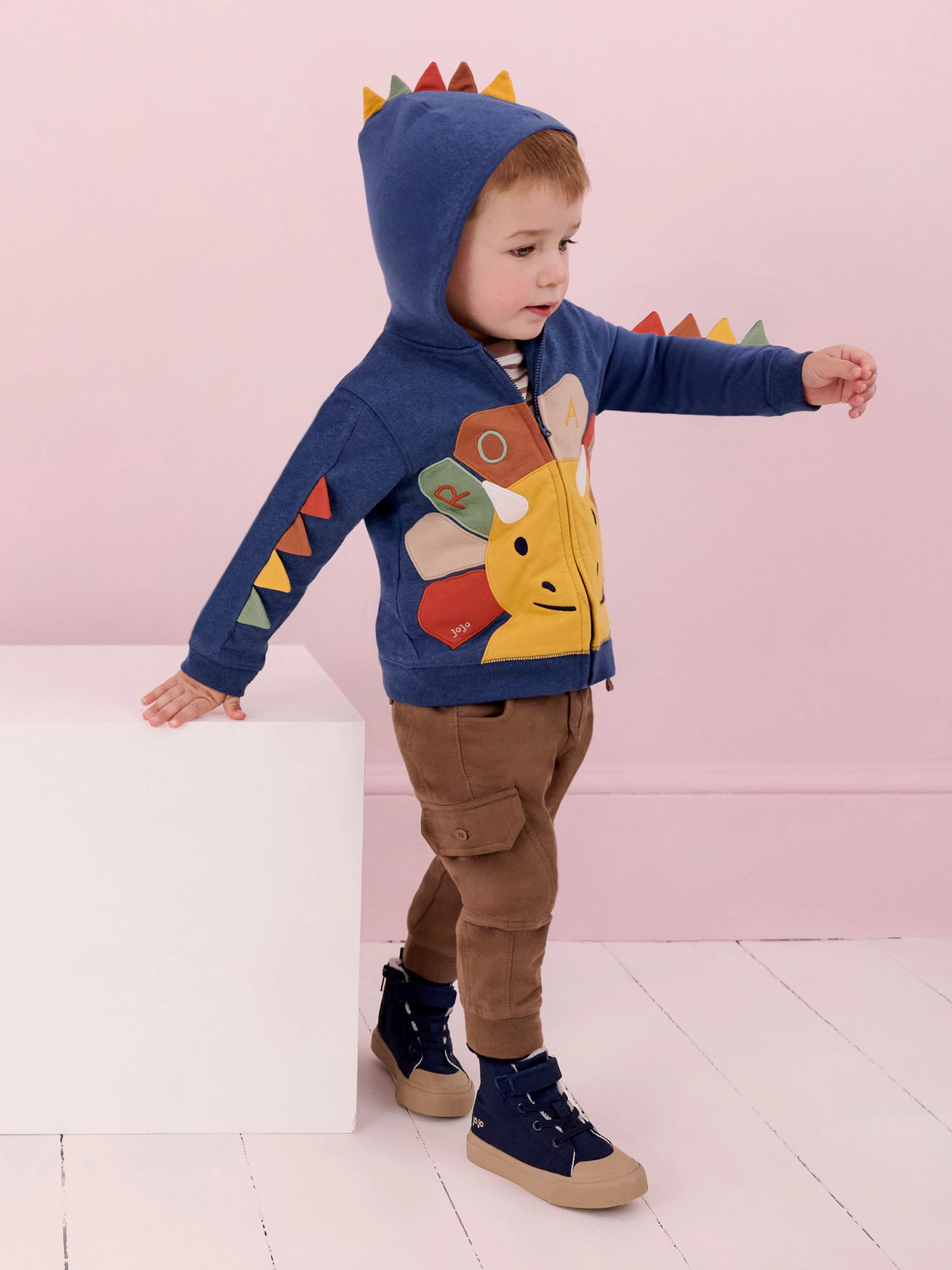 Lichtbruin & naturelkleurig gemêleerd - JoJo Maman Bébé Cargo 100% Cotton Joggers 2 Pack