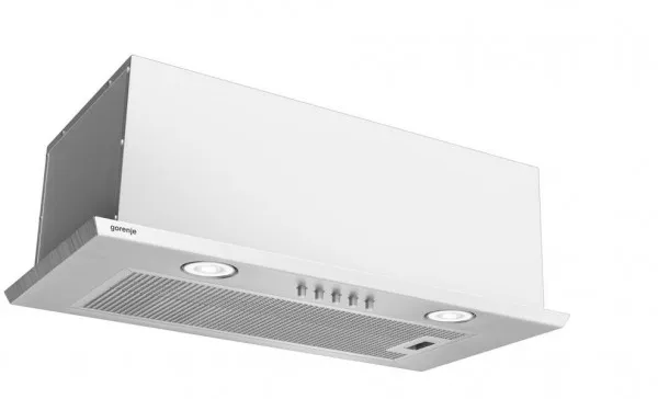 Gorenje DKI550M - Hætte - integreret - bredde: 55 cm - dybde: 30 cm - udtrækning og recirkulation (-) - inox