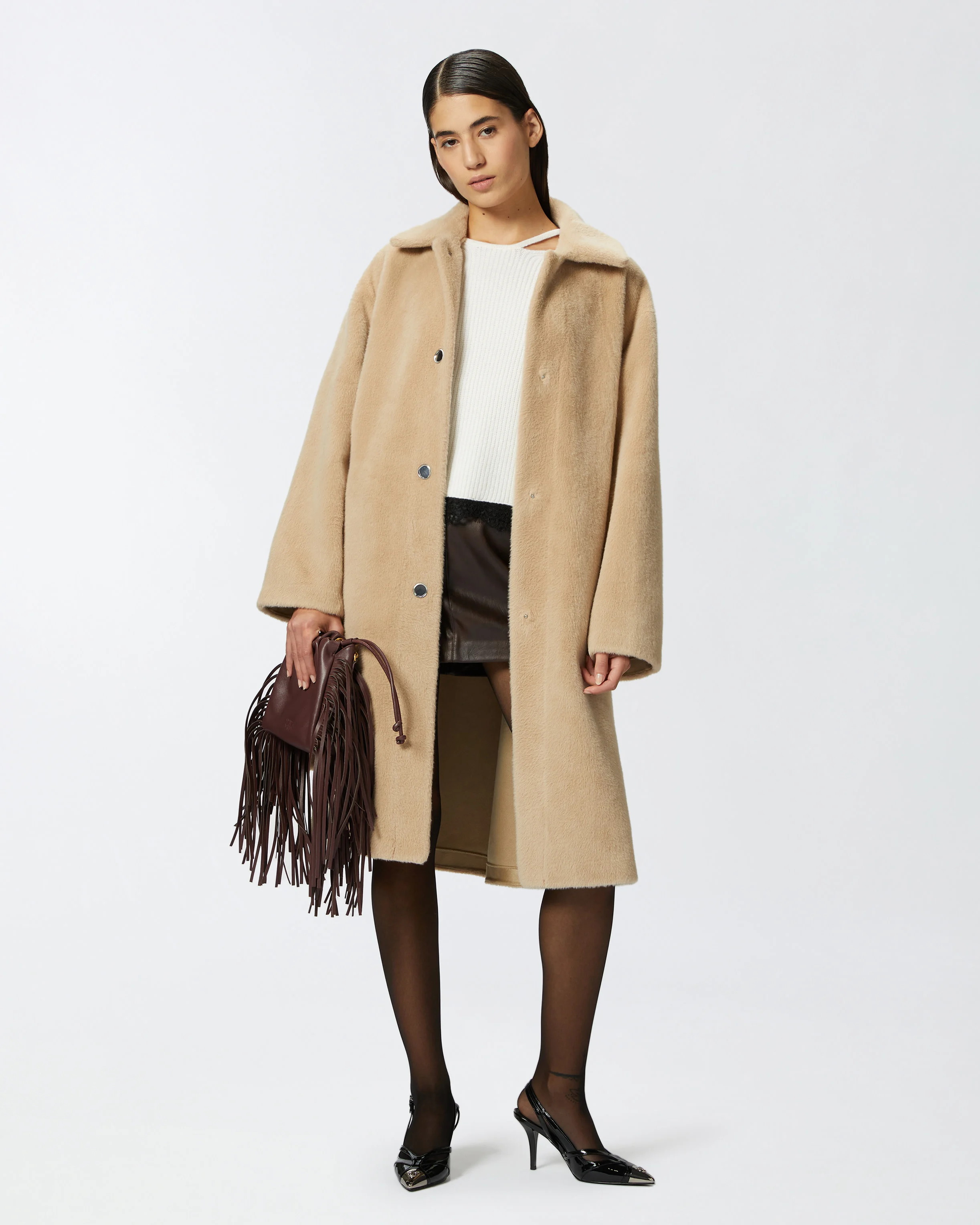 Pull en côtes avec base | Blanc