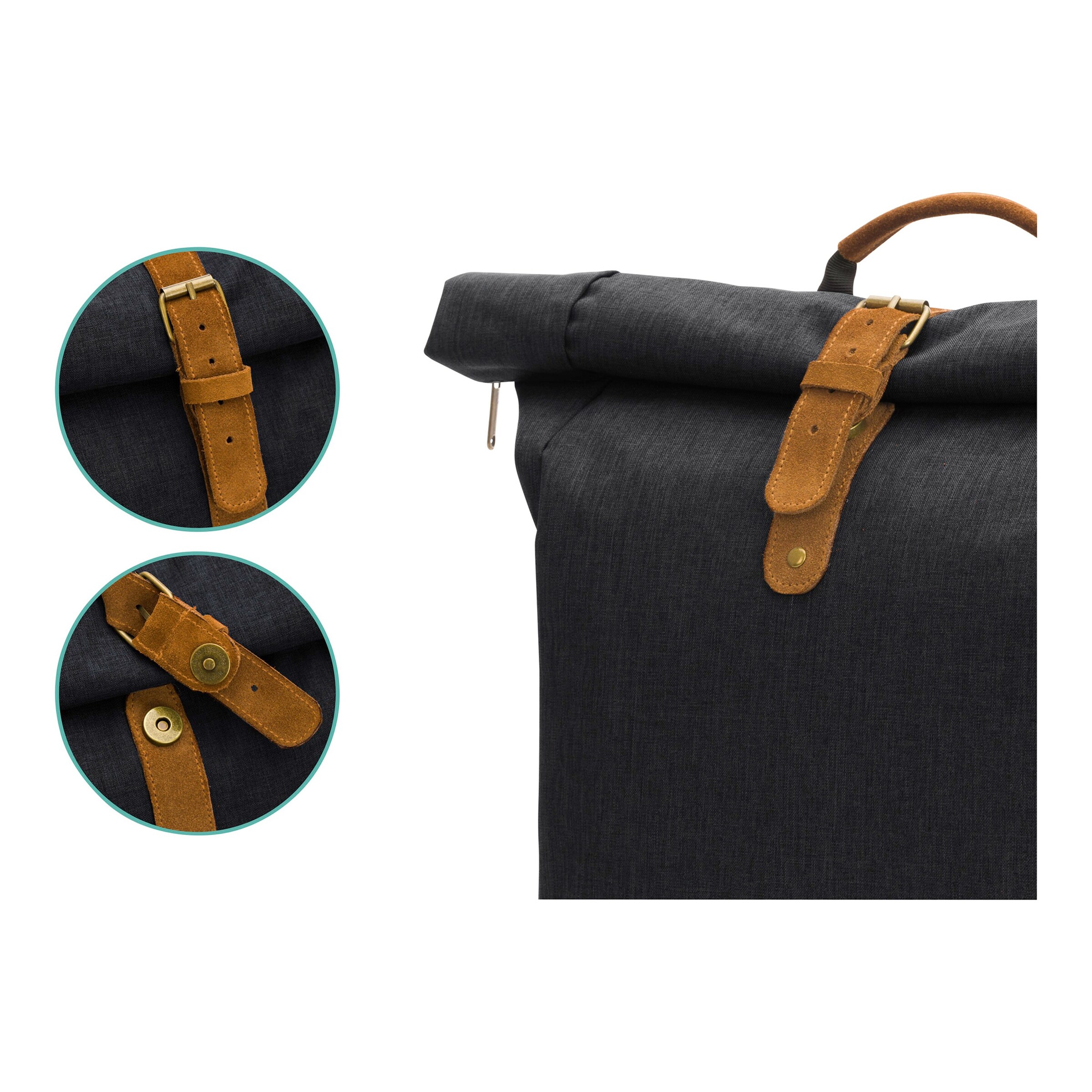 Fillikid Wickelrucksack Berlin schwarz melange