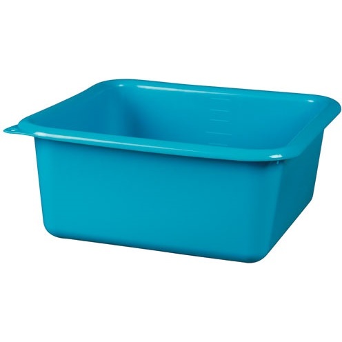 Cuvette carrée graduée 32 cm / 9.5 L Bleu Antique - Green Line