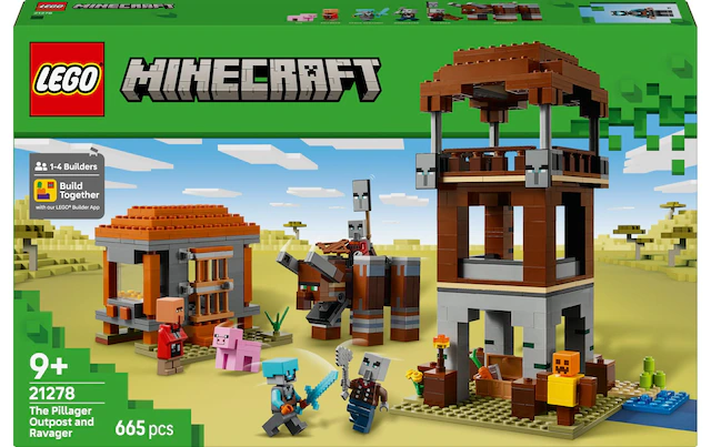 LEGO® Spielbausteine »Minecraft Ein Verwüster am Plünderer-Aussenposten 21278«