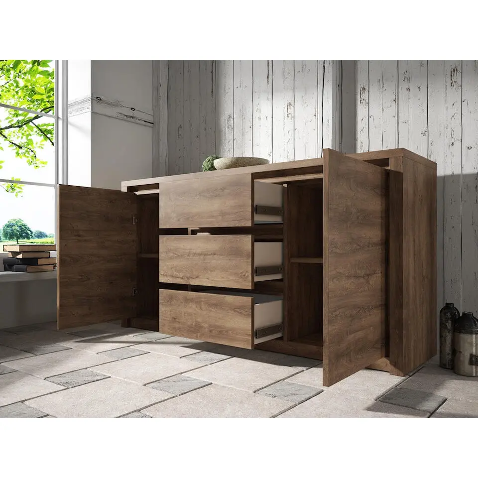 Meubella - Dressoir Monaco - Eiken - 140 cm