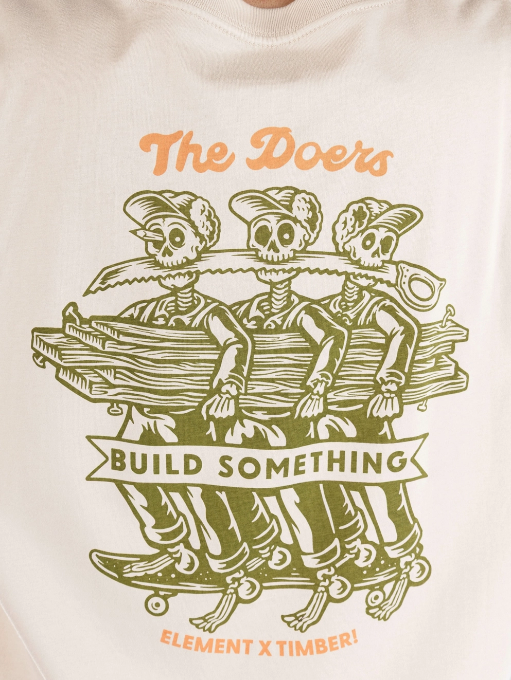 Element Timber Skeleton Gang T-Shirt oat milk
