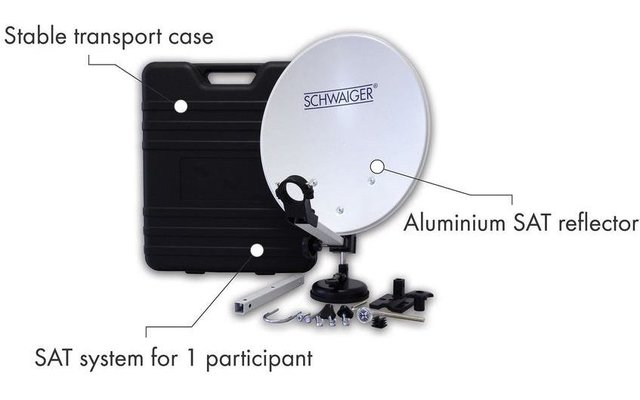 SAT-Anlage im Koffer, 35 cm Single LNB