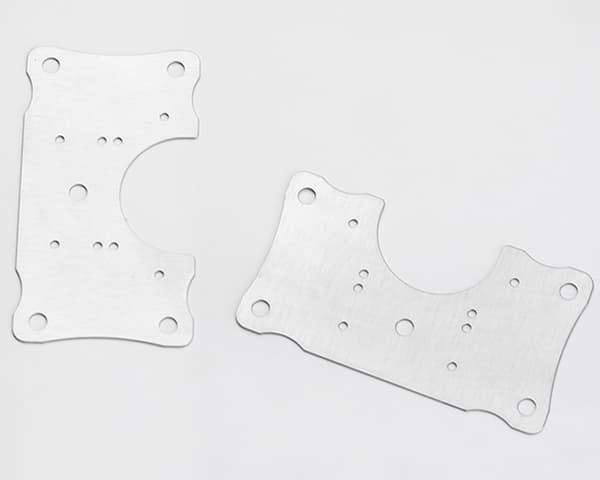 INF Reparasjonsplate for møbelhengsler 9x5 cm rustfritt stål 6-pakke