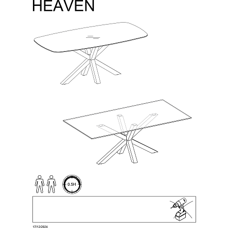 Heaven spisebord - Hvid