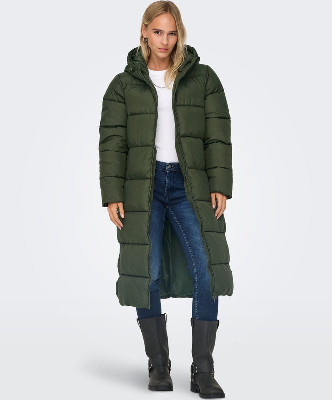 Onlmontana - Puffer Jas - Winddicht - Met Capuchon - Lang