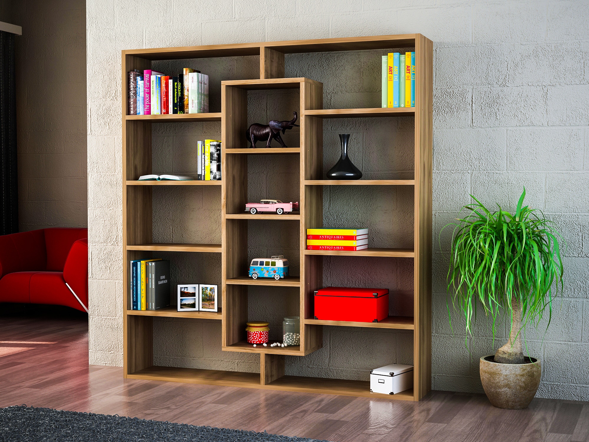 Bücherregal Ample Walnuss