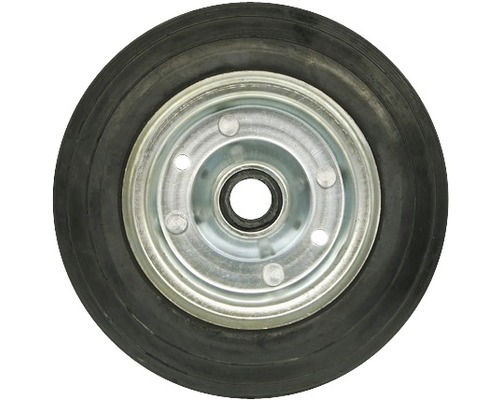 Vervangwiel voor steunwiel, massief rubber, buisdiameter 48 mm, voor aanhangwagens