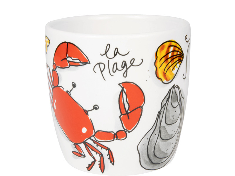 Cappuccinobeker 0,5l La Plage Fruits de Mer