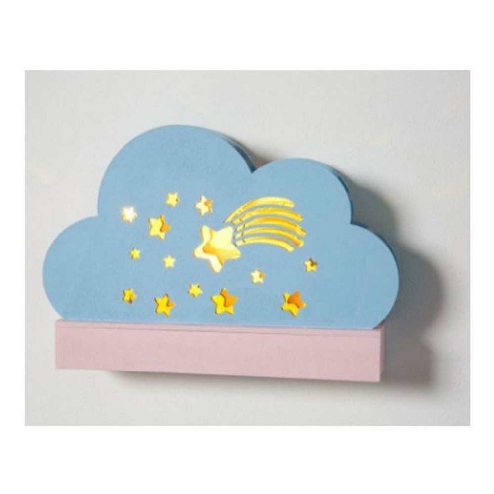 Lampe nuage en bois à décorer 25 x 13,7 cm
