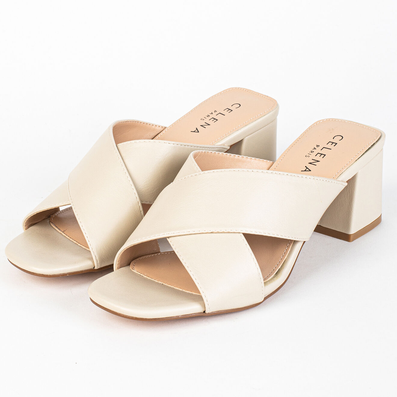 Celena Mules Carah beiges - Talon 5.5 cm