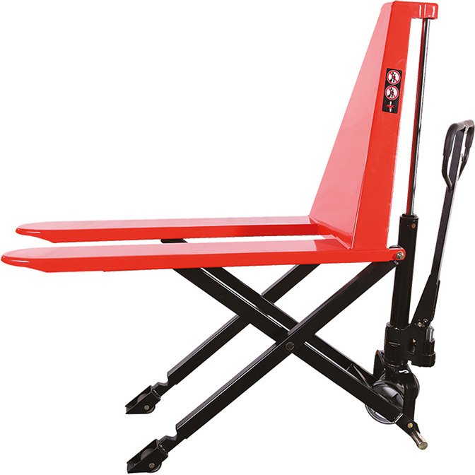 Transpalette manuel haute levée 1000 kg fourches 1800 x 540 mm