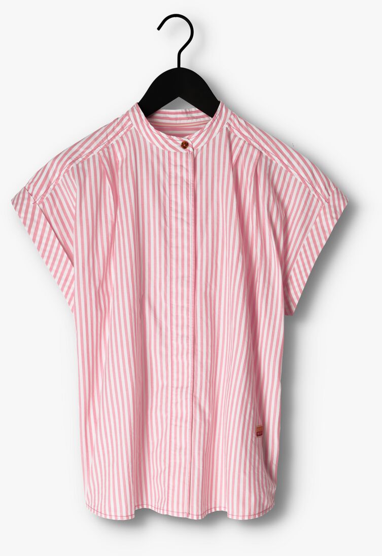 SCOTCH & SODA lichtroze scotch & soda blouse extended shoulder roll sleeve shirt