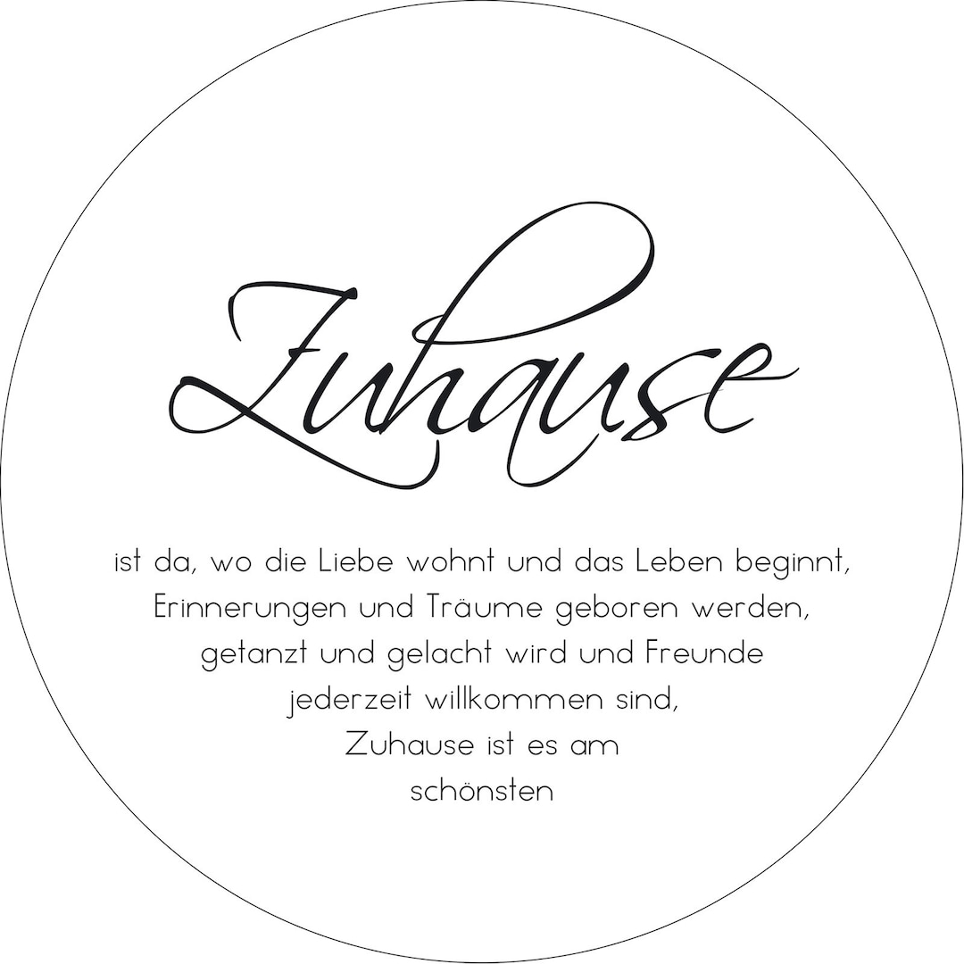 PRO ART Glasbild ZUHAUSE 50 x 50 cm schwarz/ weiß