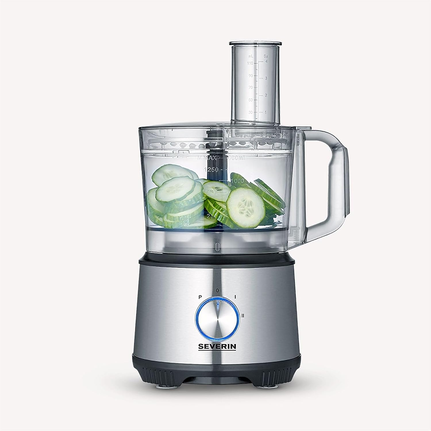 SEVERIN Robot de cuisine avec balance intégrée, robot ptissier pour 3 kg de pte ou 5,5 L, robot ménager robuste avec crochet à pétrir, batteur plat et fouet, 1 000 W, noir, KM 3898
