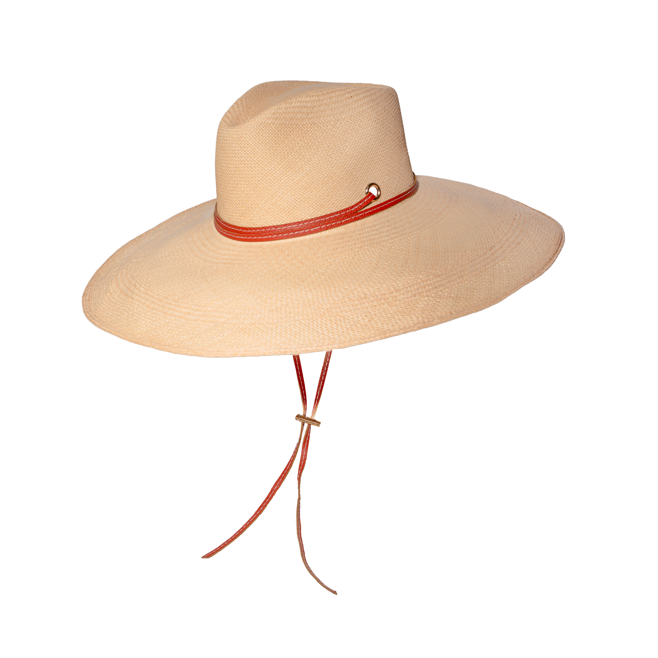 Chapeau Aguacate à bords extra longs avec bandeau en cuir