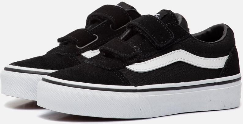 Vans Youth Ward V Suede Canvas Jongens Sneakers Black White