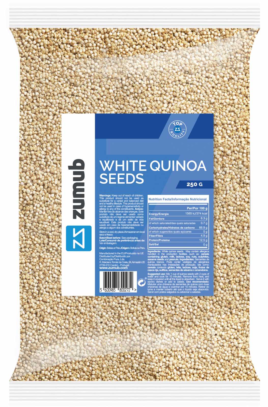 Sementes de Quinoa Branca Zumub 250g