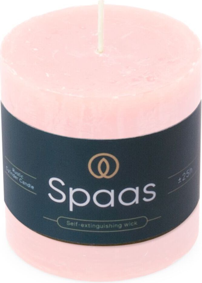 Spaas stompkaars Essential collection roze 25 uur D 7 H 7 cm