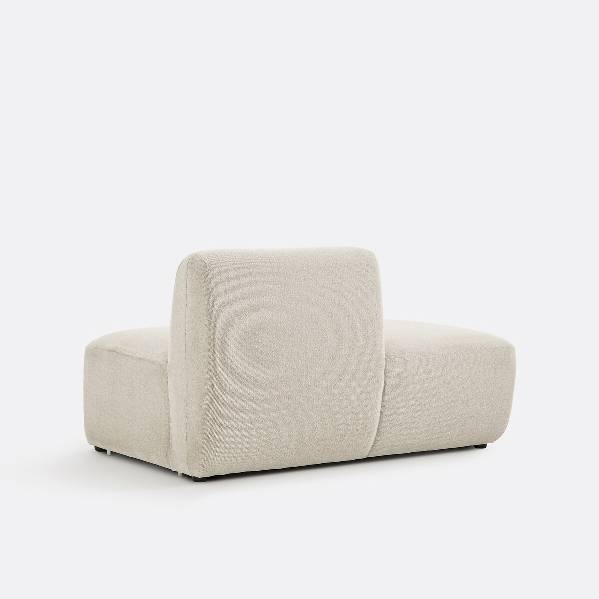 LA REDOUTE INTERIEURS<br>Chaise longue ajustável esquerda, tecido texturizado, Jaspe