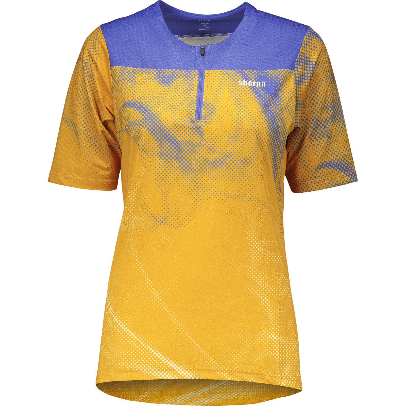 Sherpa Damen-Velotrikot Khaptad AOP M, navy