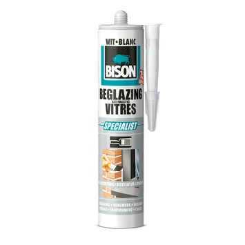 Bison beglazingskit wit 290 ml