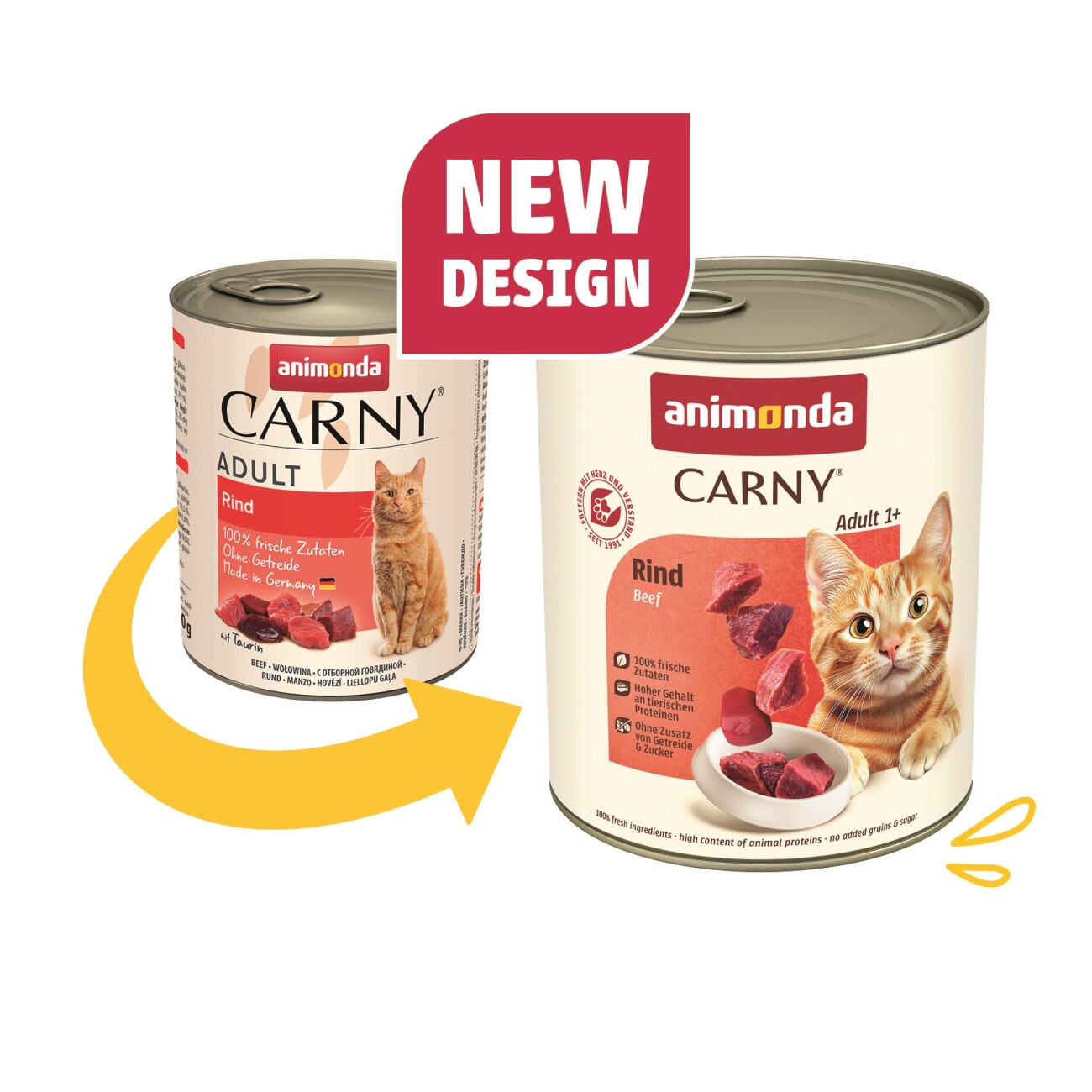 animonda Carny Nassfutter Katze Adult Rind 6x800 g