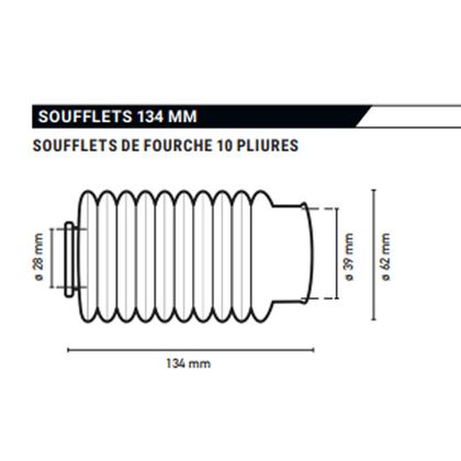 Protections de fourche Circuit Equipement 134 MM Universel - Noir