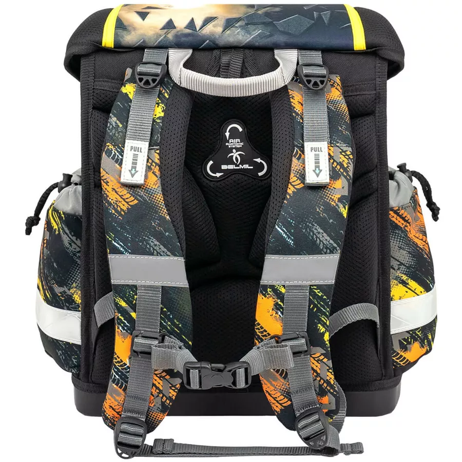 Belmil Schulranzen Classy Schulranzen Set 5-teilig mit Brustgurt Midnight Race