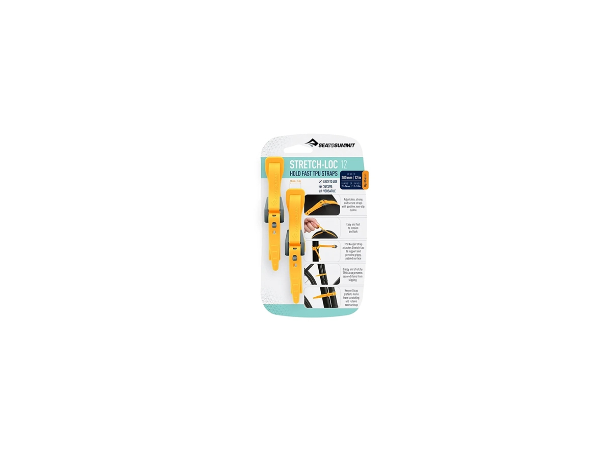 Sea To Summit Stretch-Lock TPU bandje 12x300mm 2 stuks - Yellow