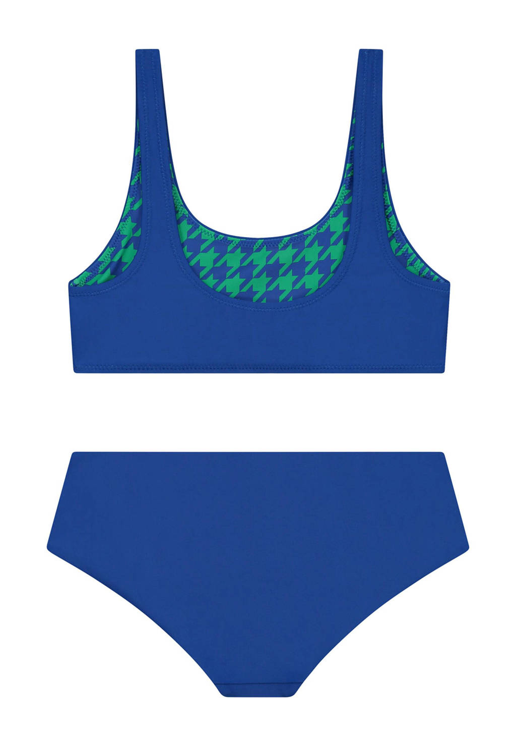 reversible crop bikini Ruby groen/blauw