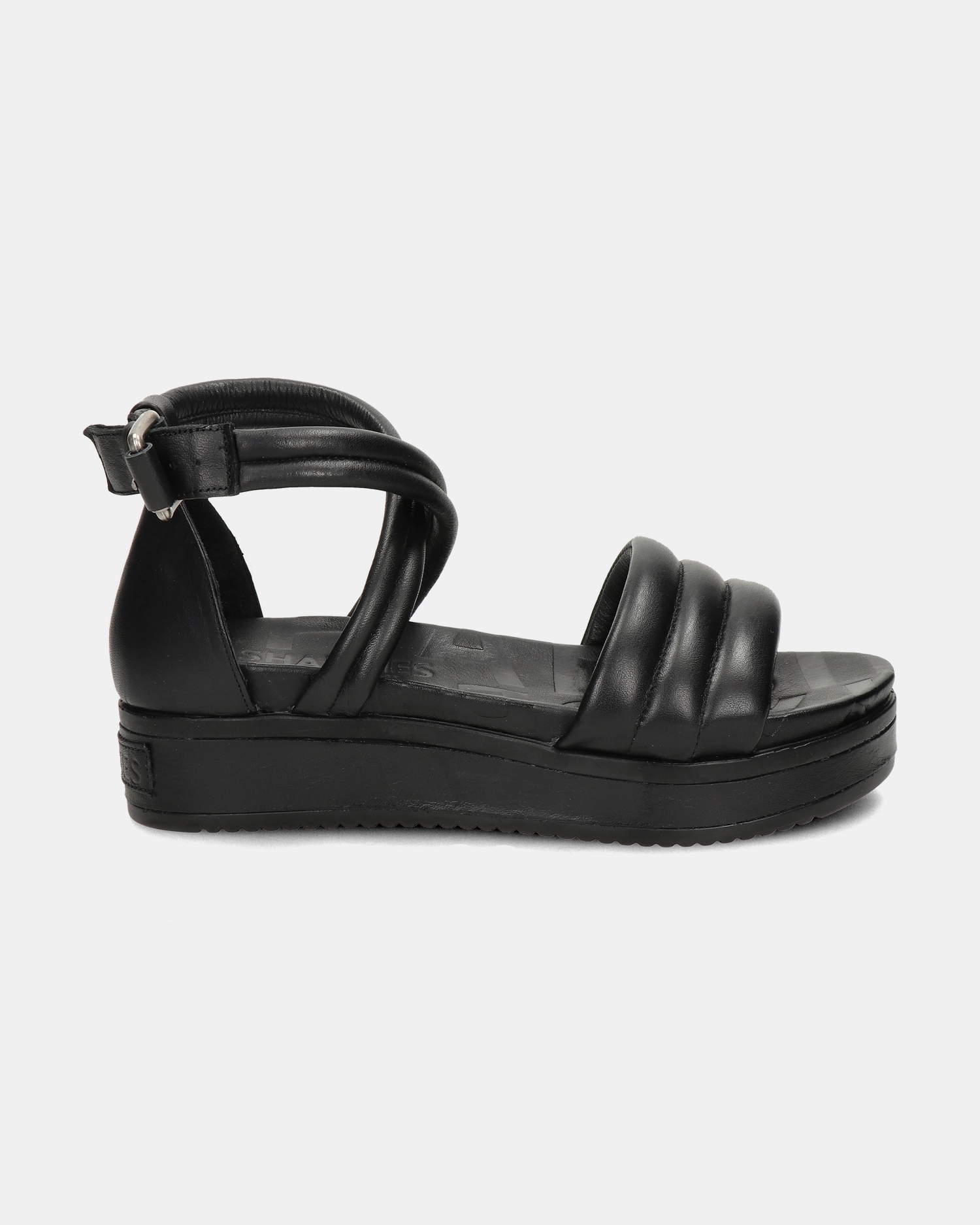 Shabbies Amsterdam Sandalen  - zwart