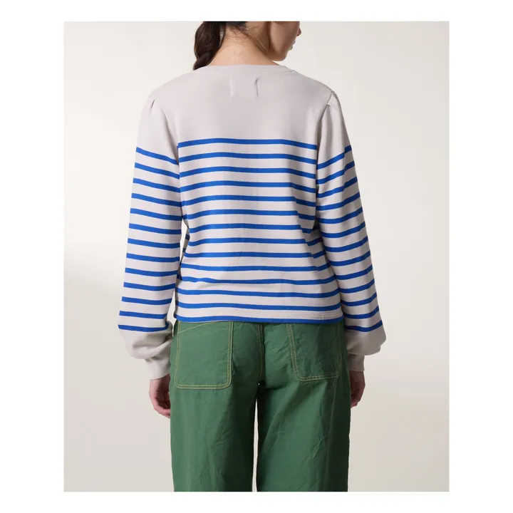 Leon & Harper Cardigan Molleton Sensas Sailor Coton Bio | Bleu