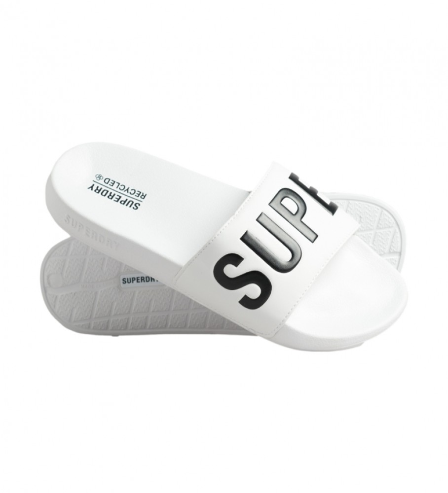 Chinelo de piscina branco Superdry Code Core