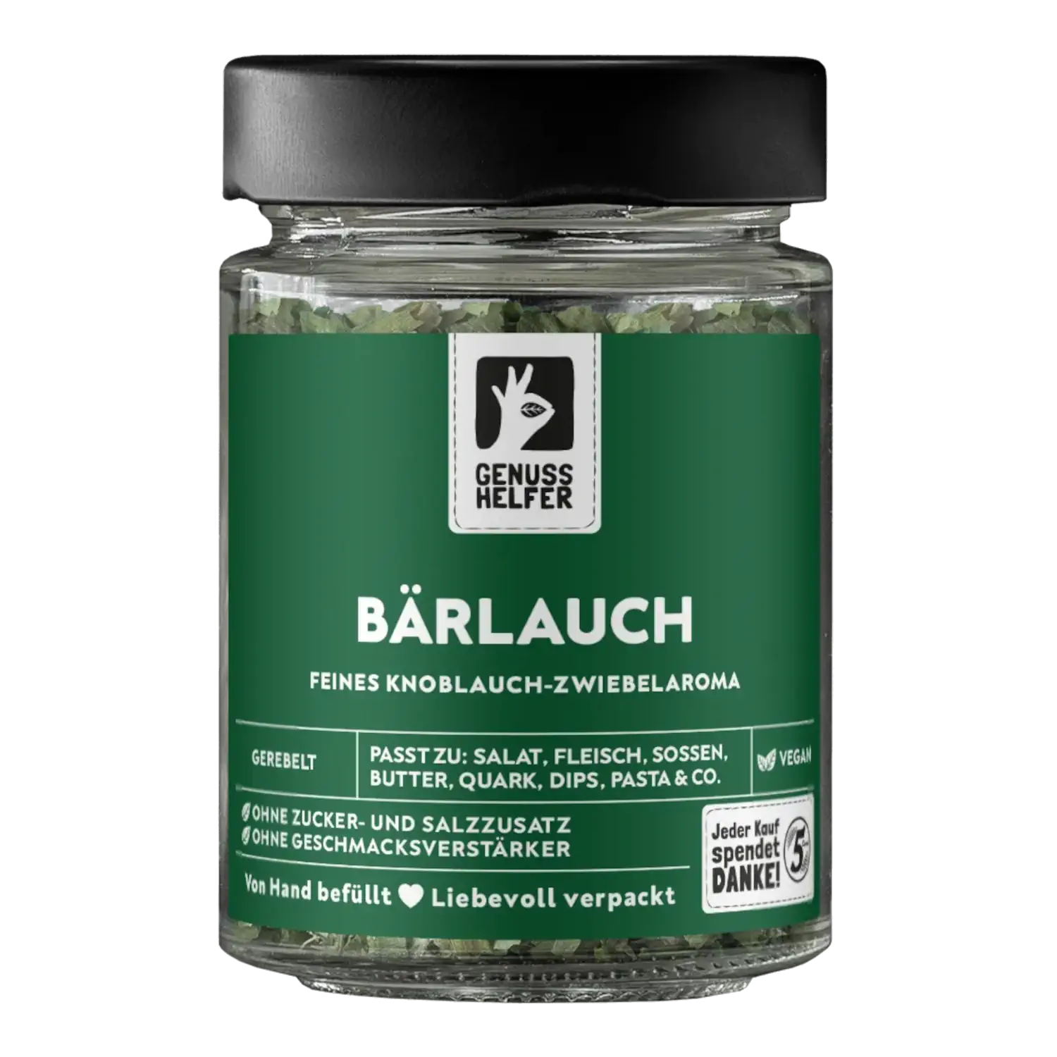 Bärlauch, geschnitten, im Glas
