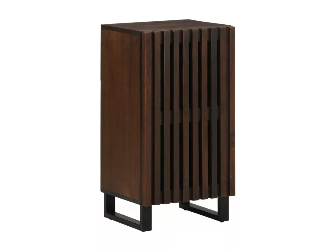 Buffet marron 40x34x75 cm bois massif de manguier