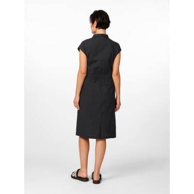 Damenkleid mit Schalkragen, Schwarz
