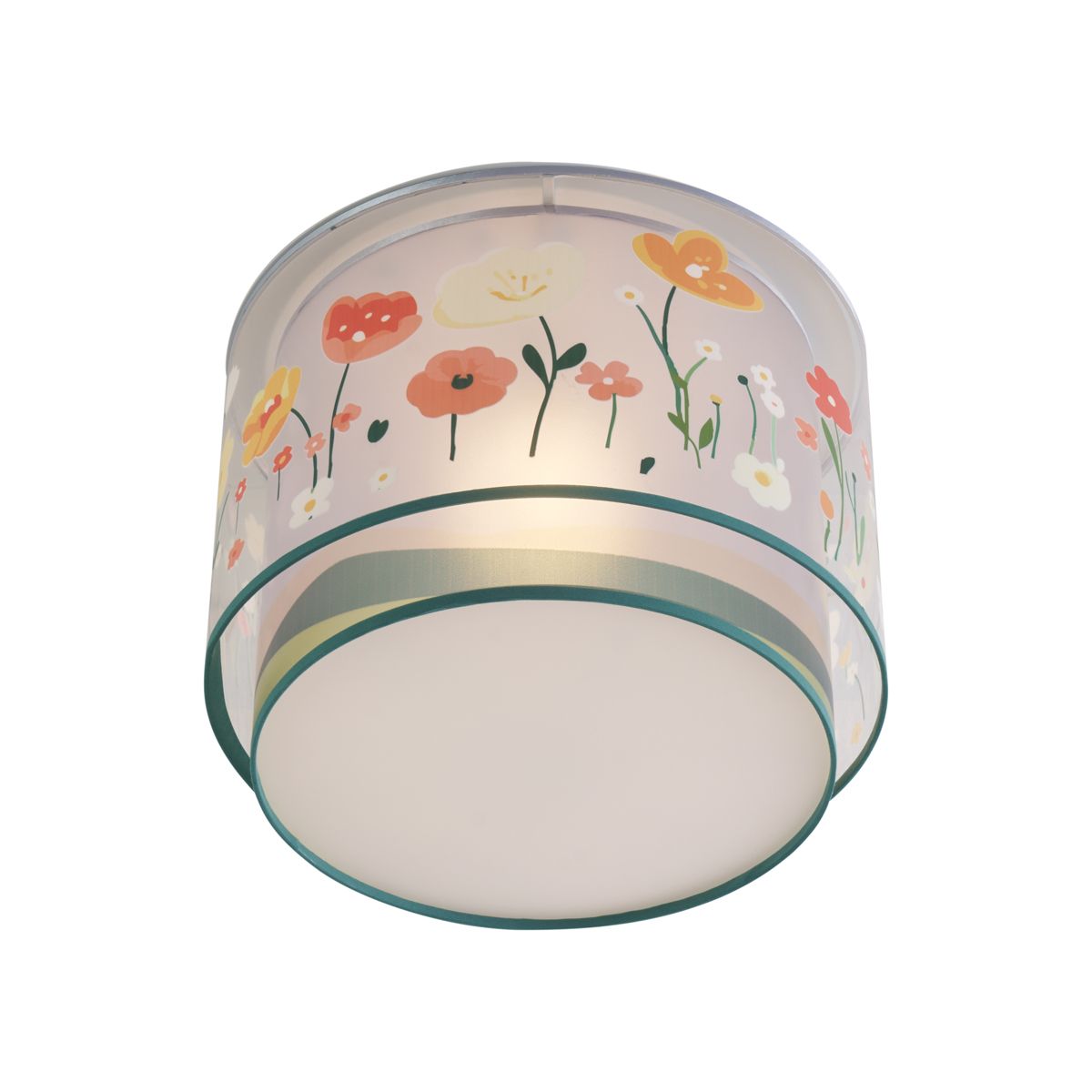 Kinder plafondlamp wit met bloemen - Harrie between Flowers