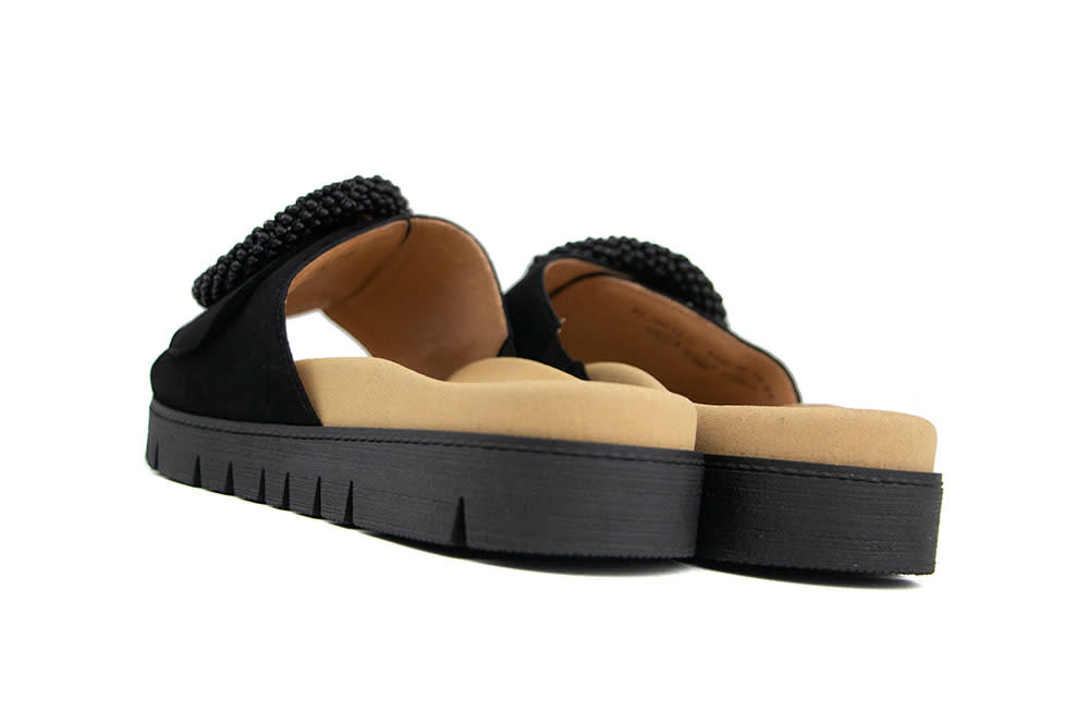 Gabor Slipper Gesp Schwarz Suede